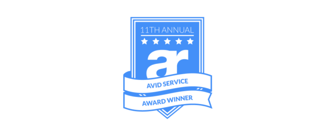 Avid Service Award Header